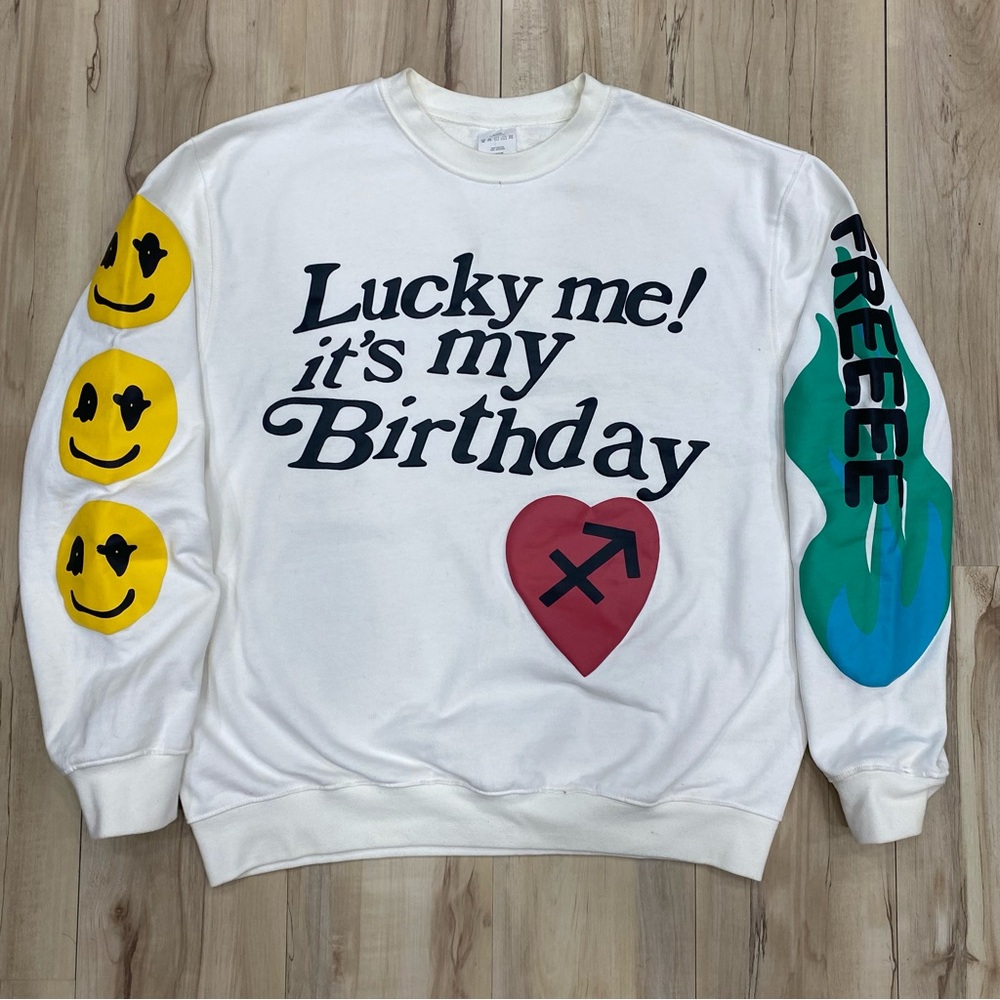 Cactus Plant Flea Market (CPFM) "Lucky Me! It's My Birthday" crewneck XL